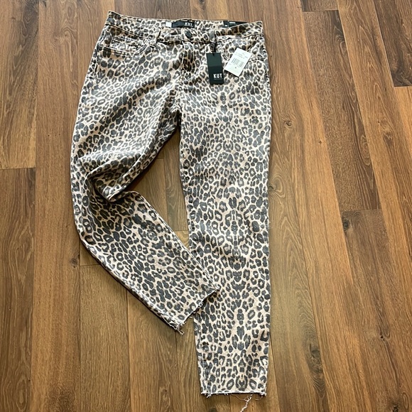 🆕 Kut From The Kloth Donna Leopard Print Ankle Skinny Jean - Picture 2 of 8